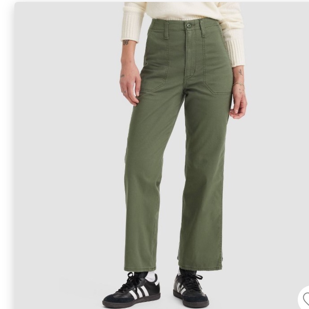 Levi's Women's Mid-Rise Wedgie Straight Cropped Jeans Surplus Thyme